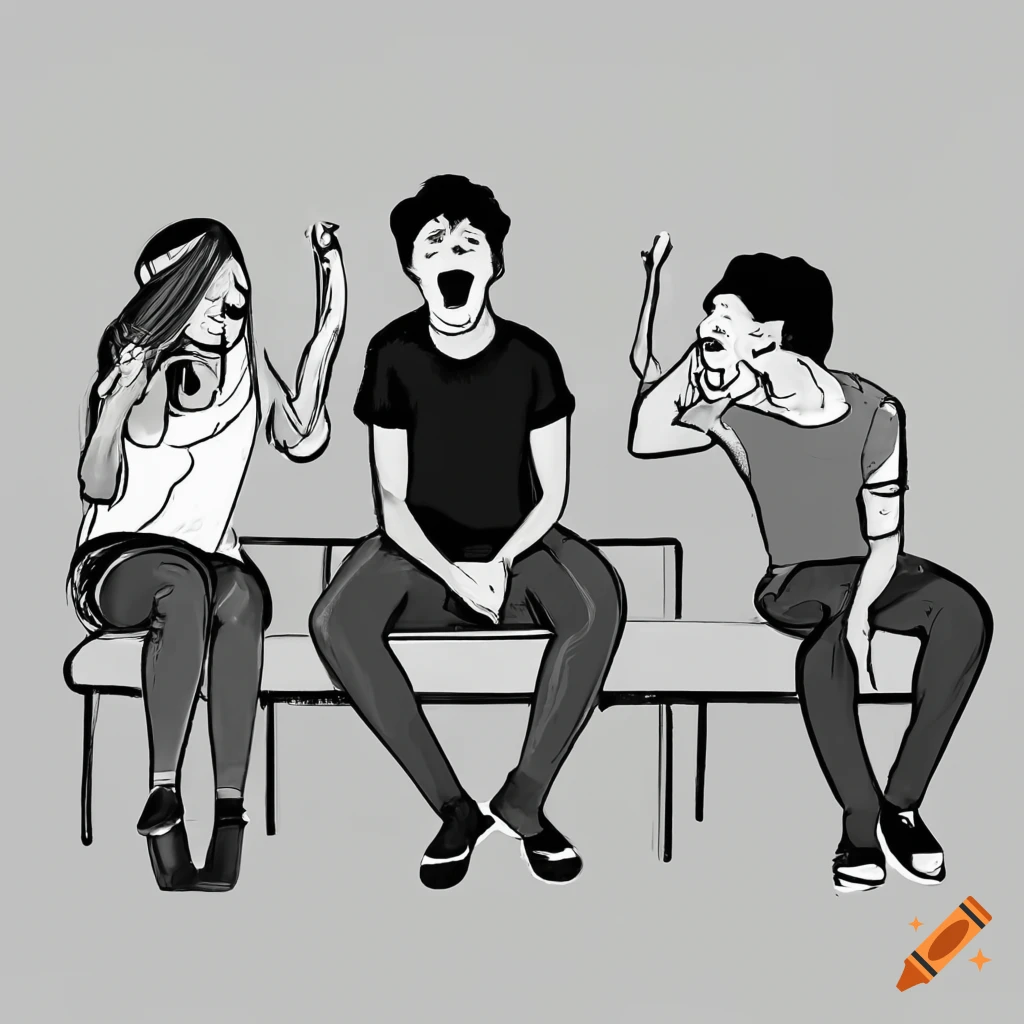 Three Girl Friends Drawing That Looks Stock Illustration 2307299953 |  Shutterstock