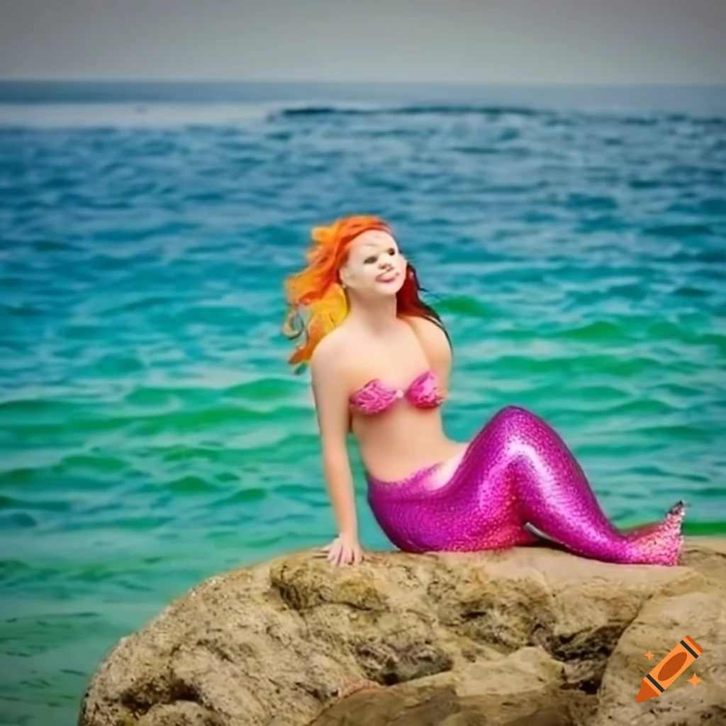 Mermaid Resting On A Rock In The Ocean On Craiyon mermaid-resting-on-a-rock-in-the-ocean-on-craiyon