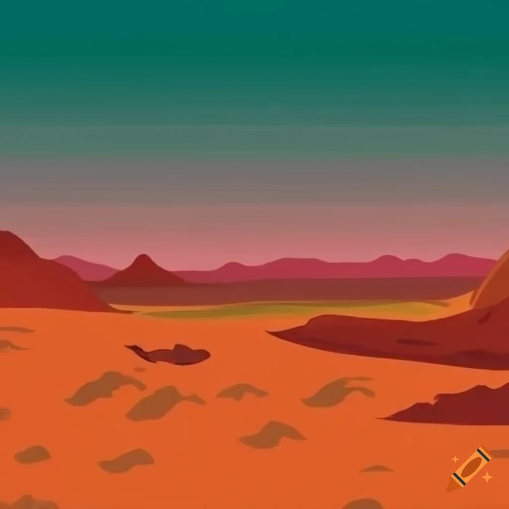 Cartoon Desert Landscape In Mexico On Craiyon