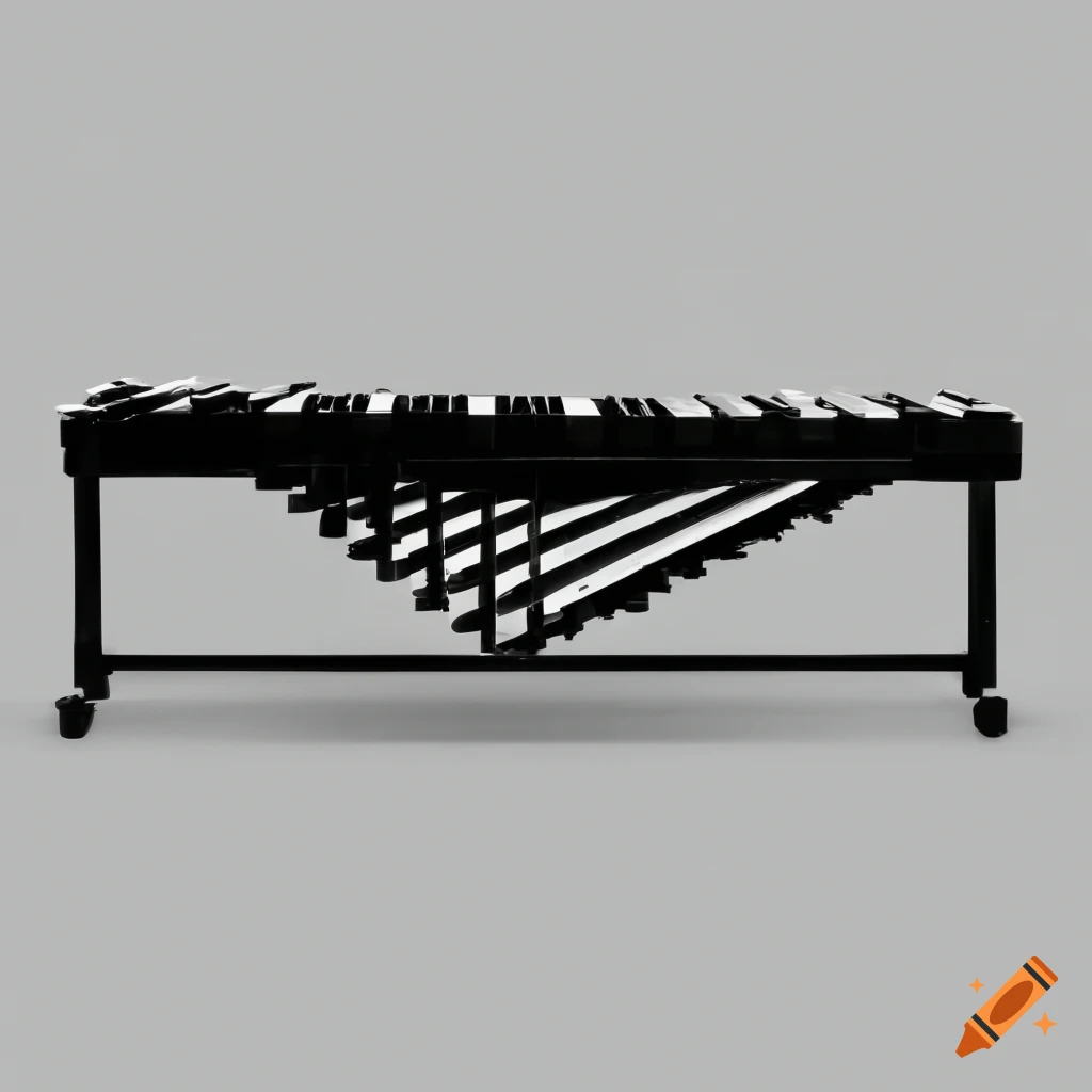 silhouette of a marimba against a white background