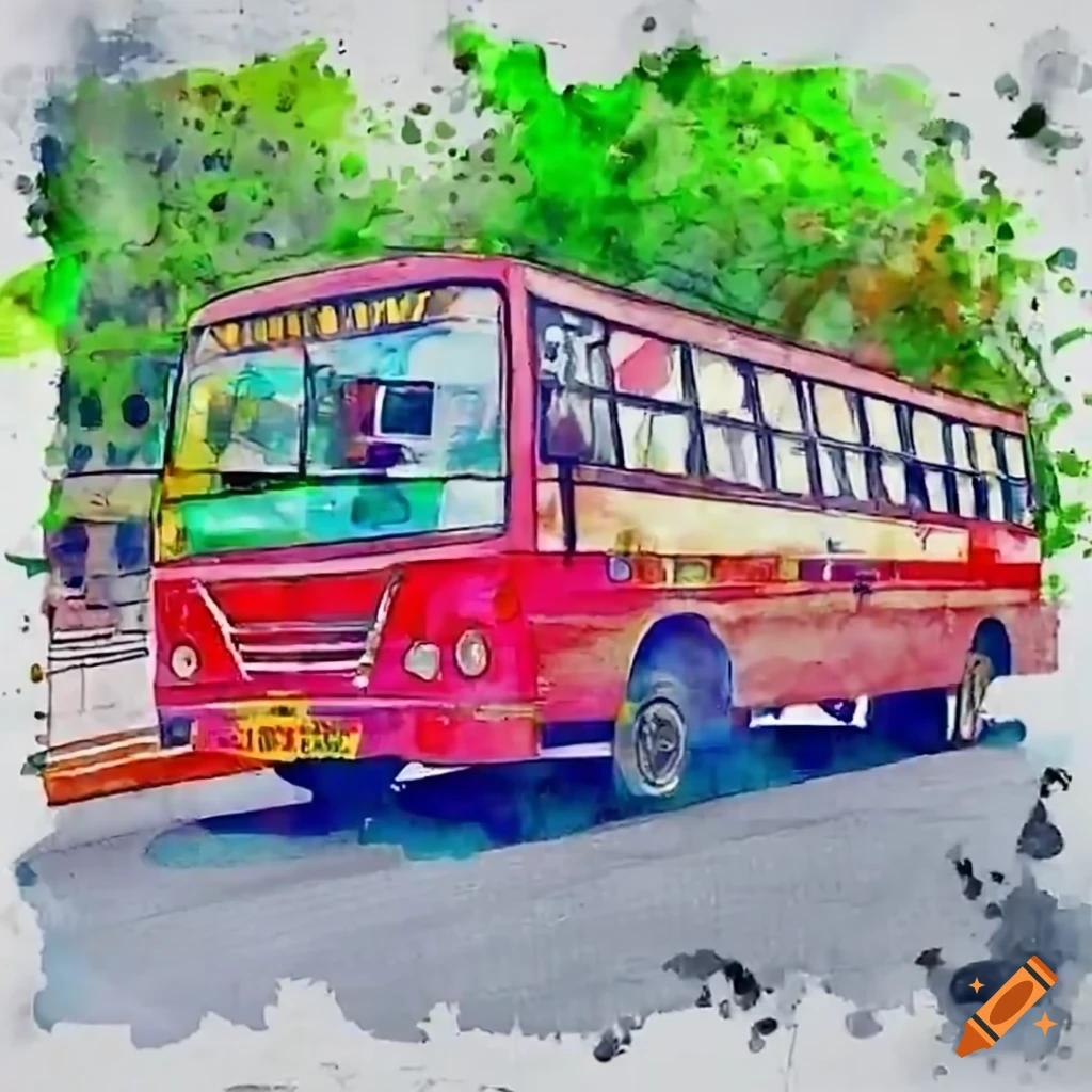 Blue-red city bus. Coach. Vector illustration Stock Vector Image & Art -  Alamy