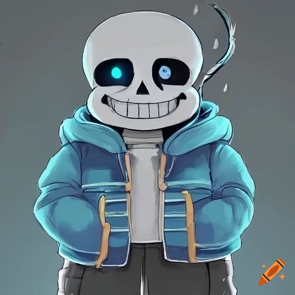 Image of sans from a video game on Craiyon