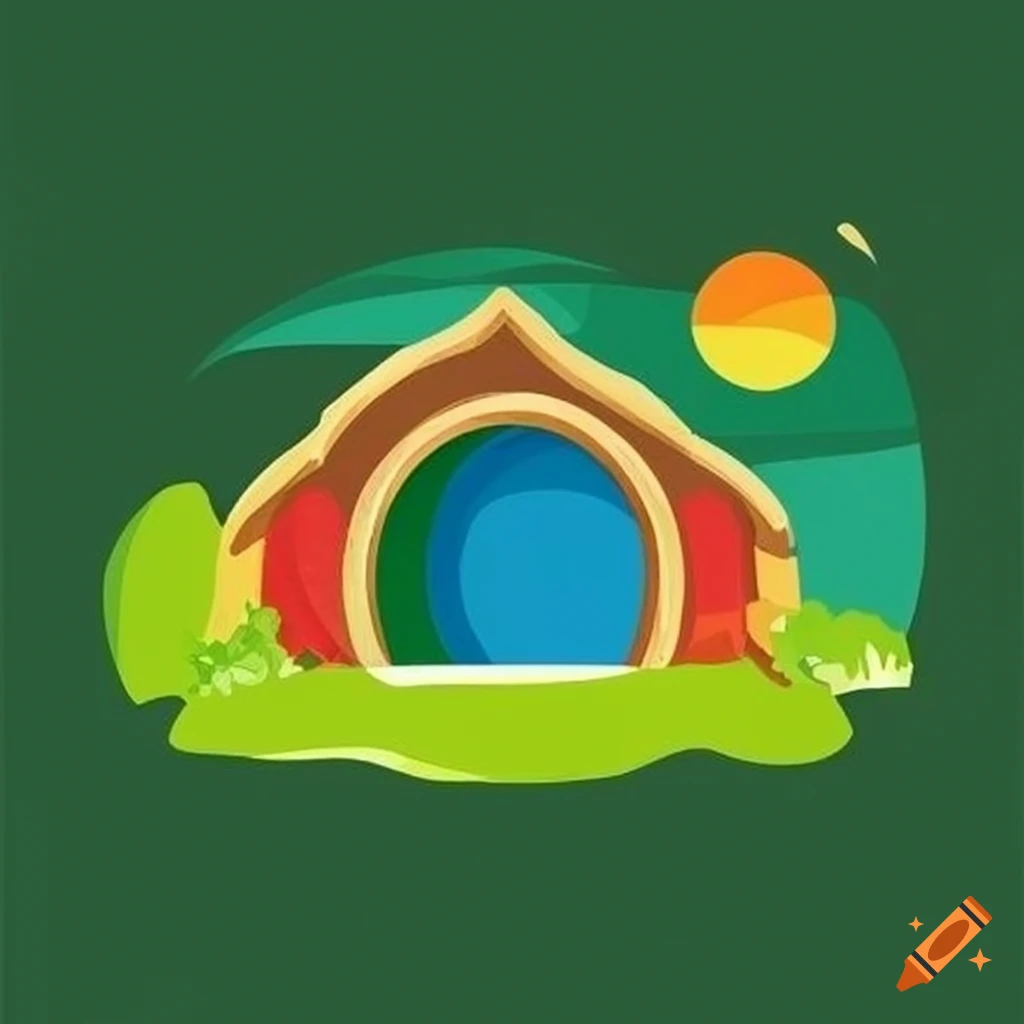 app logo with a hobbit house icon