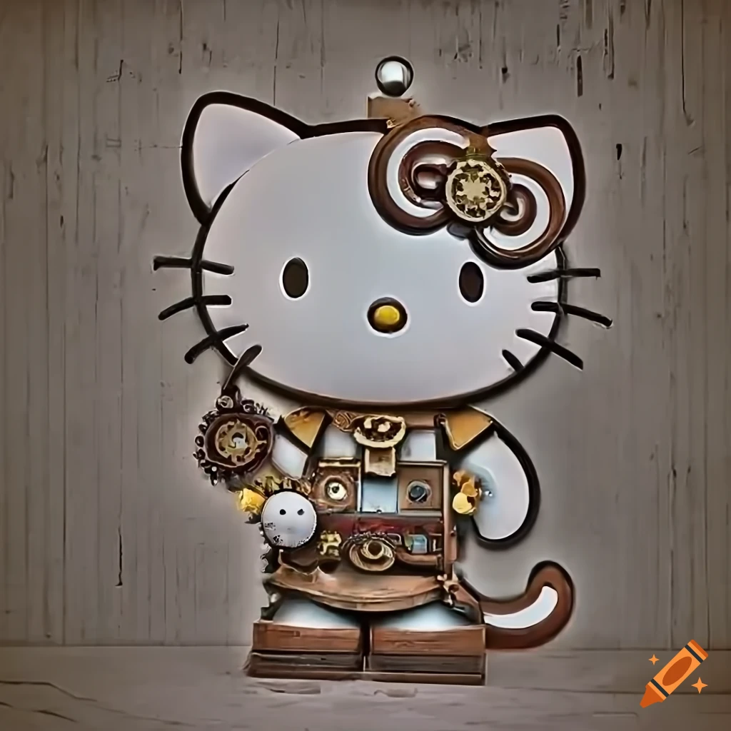 Hello Kitty in Five Nights at Freddy's crossover on Craiyon