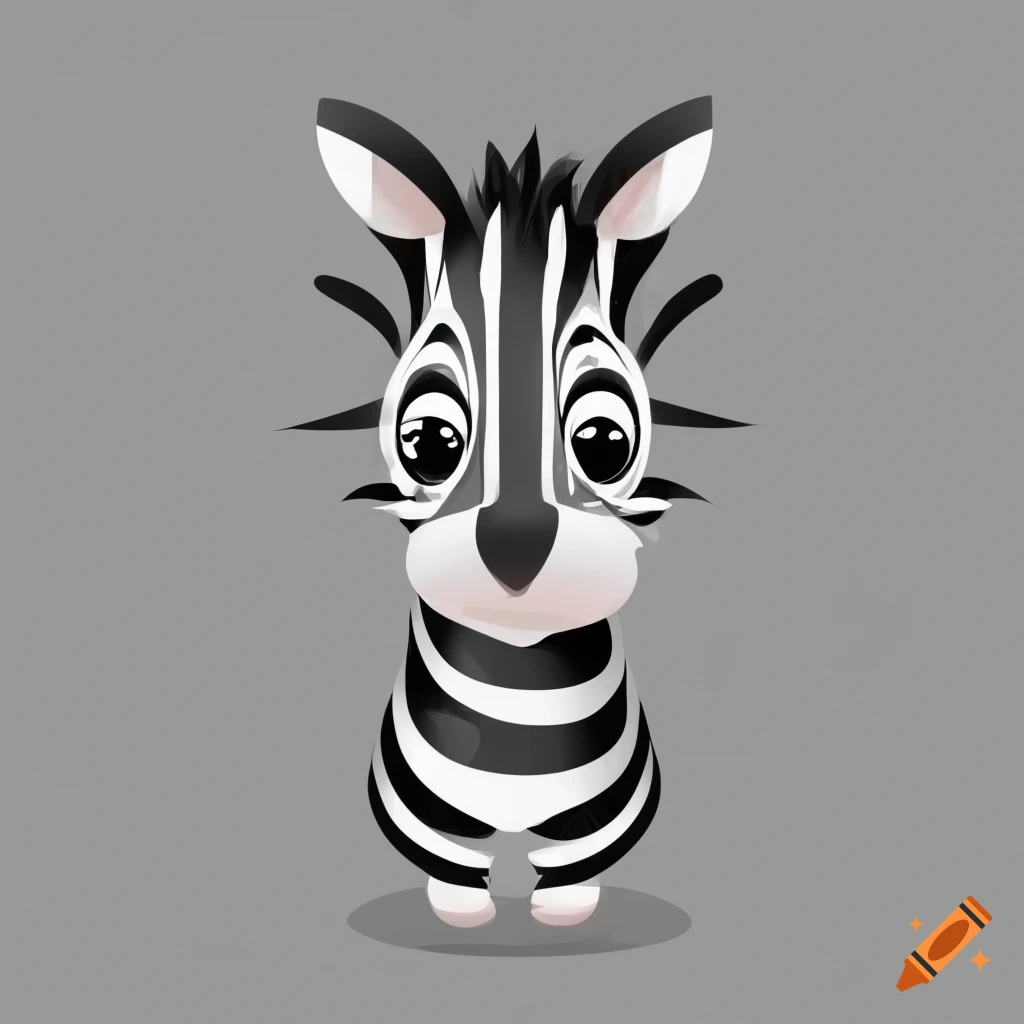 Cartoony logo of a smiling zebra