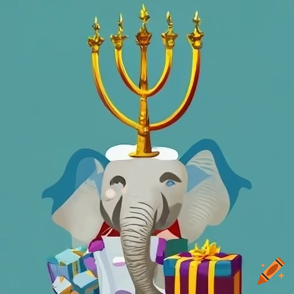 Holiday party with christmas and hanukkah elements