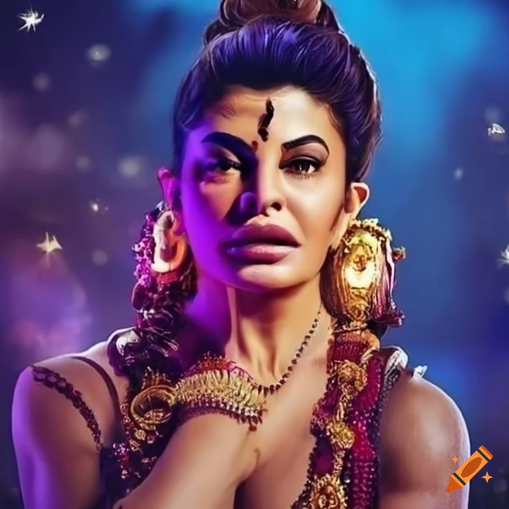 Actress Jacqueline Fernandez Resembling Lord Shiva On Craiyon