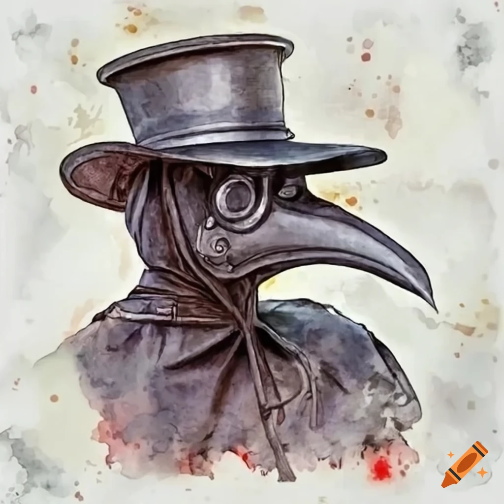 plague doctor holding a lantern
