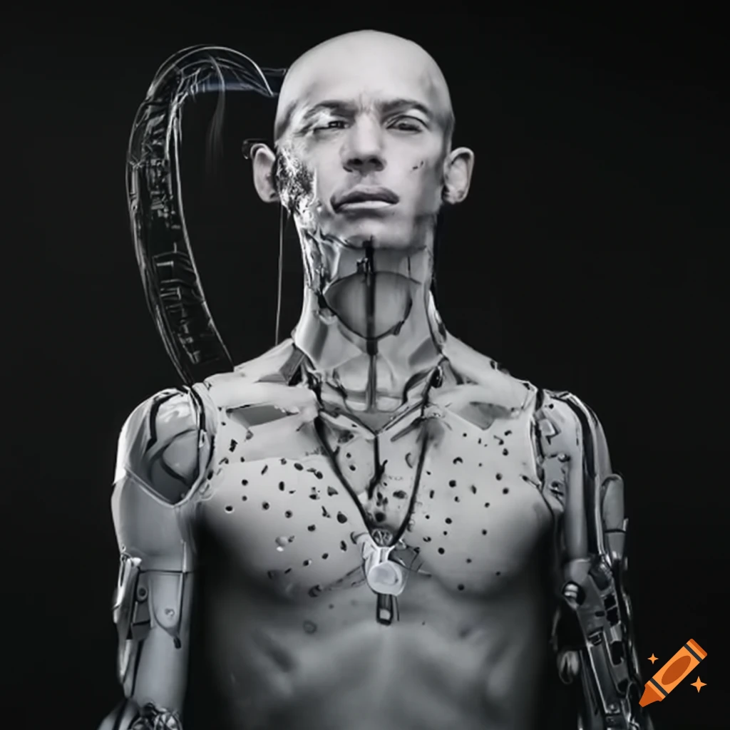 Concept art of a futuristic cyborg male on Craiyon