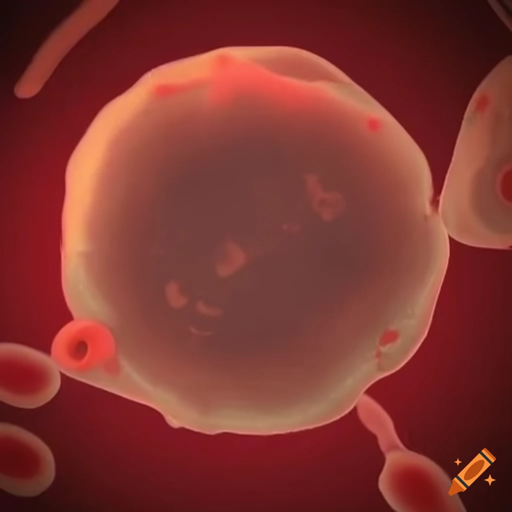 close-up of cellular cytolyse process