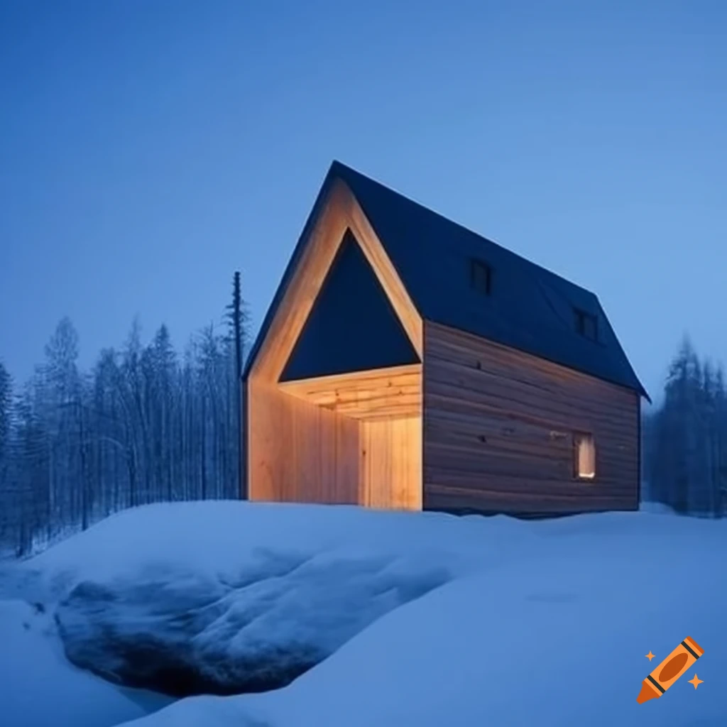 Nordic Minimalist Cabin Architecture On Craiyon