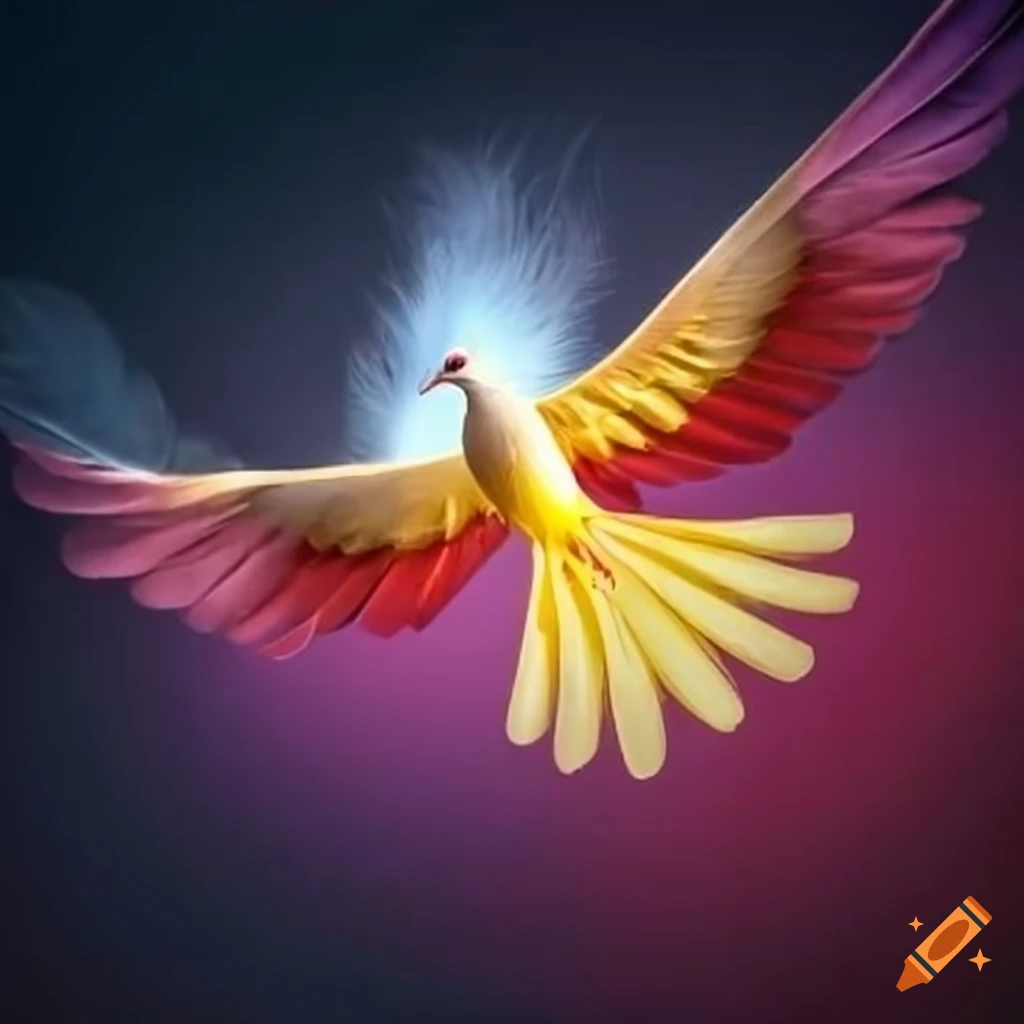 Symbolic illustration of a white dove with philippine flag inspired
