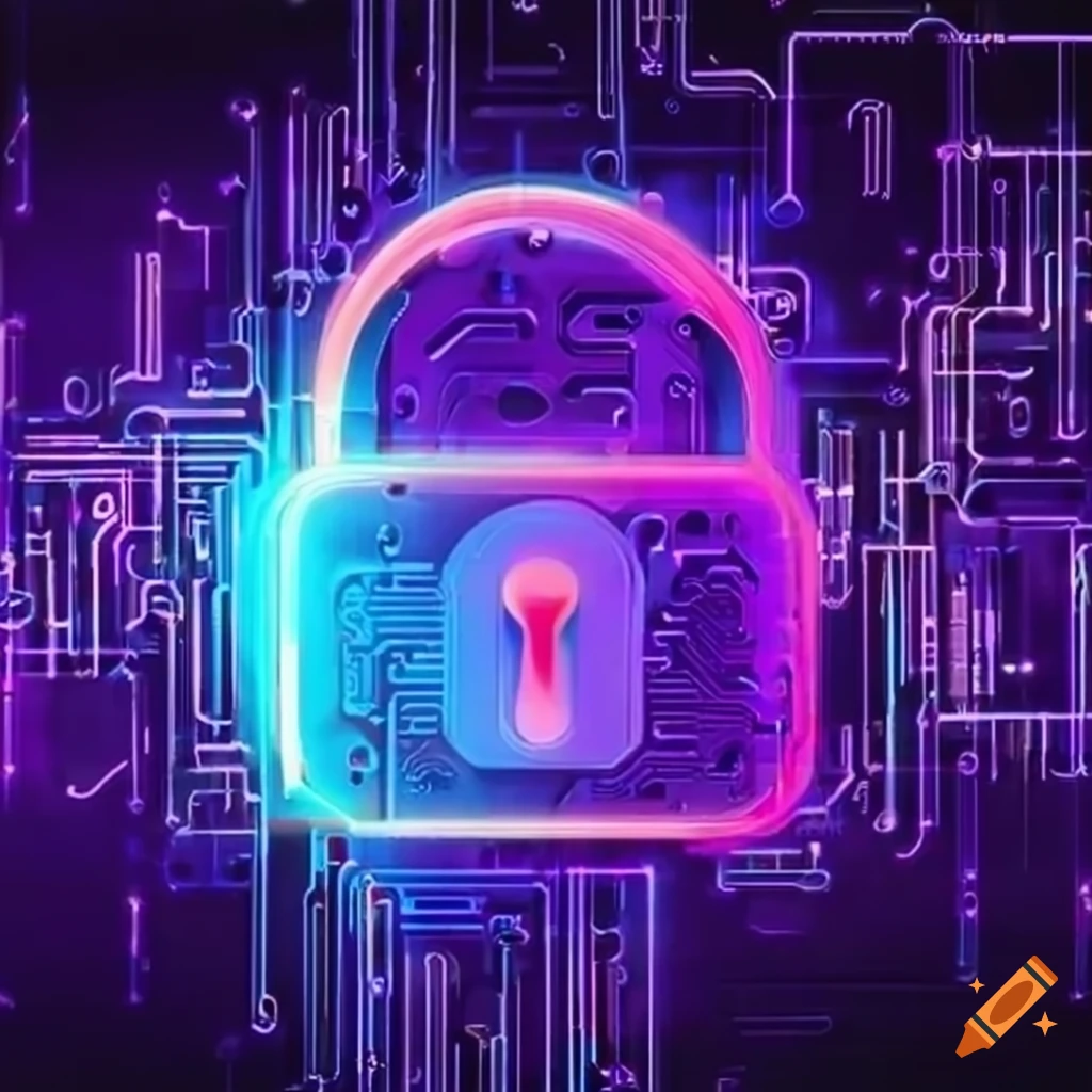 Purple graphic of circuits and alphabet representing data security on ...