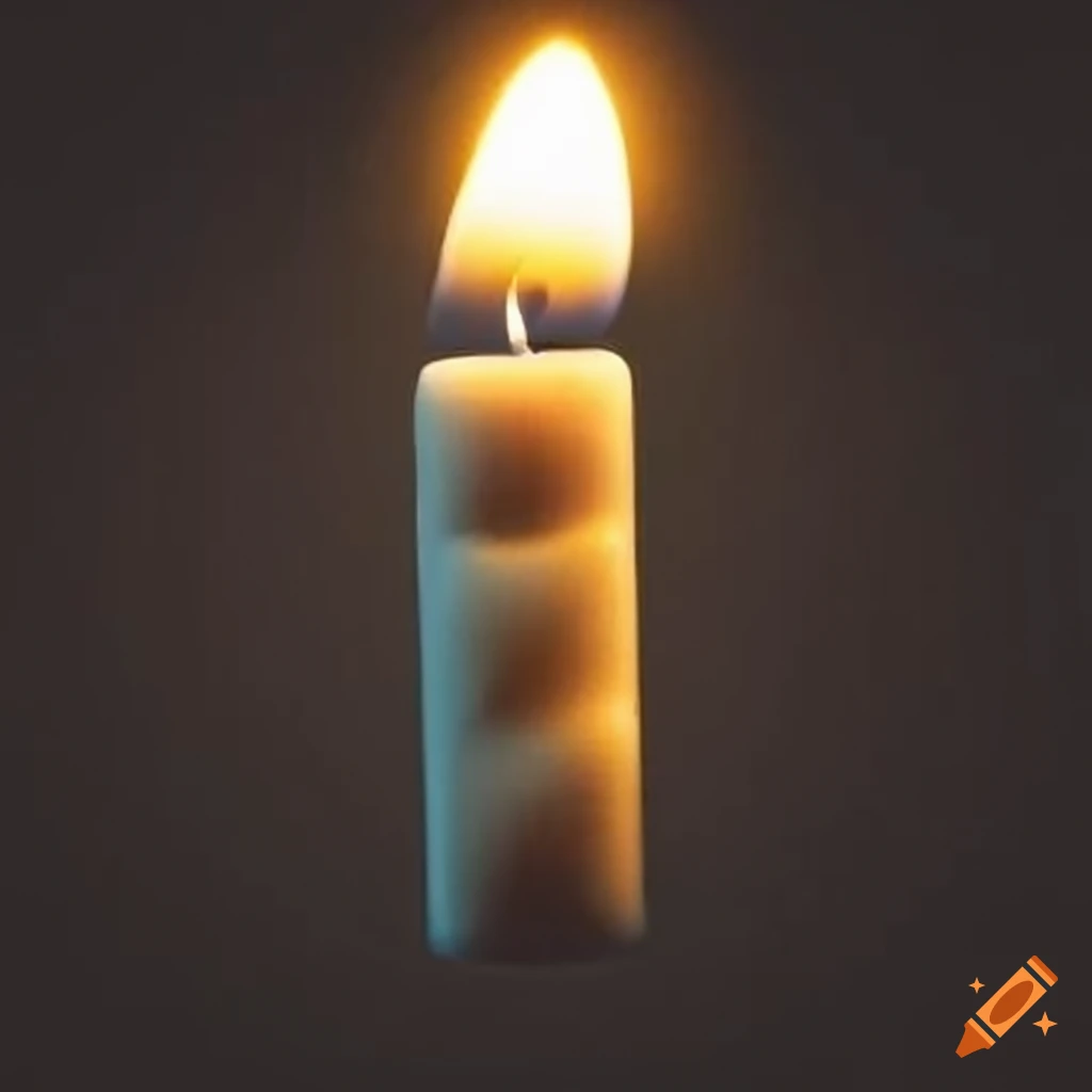 Candle in the shape of letter t