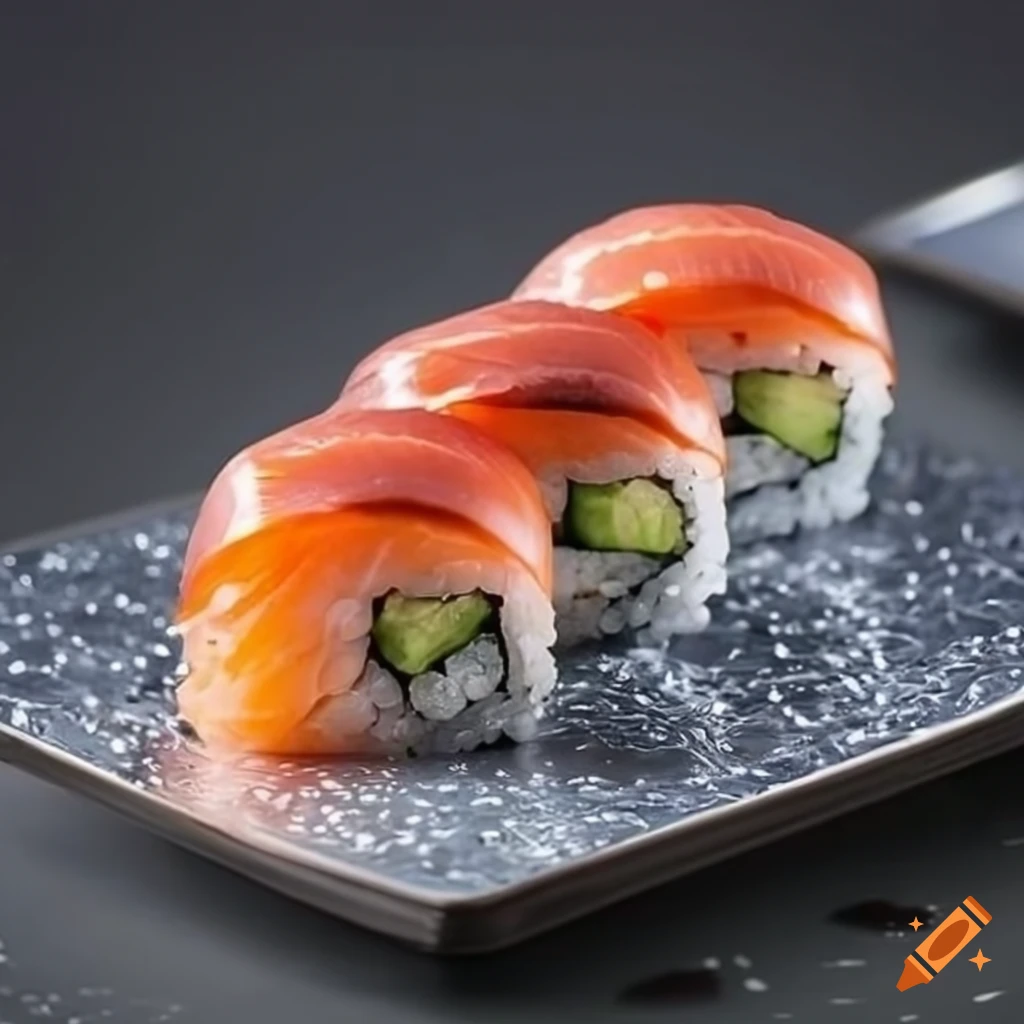 mouthwatering gourmet sushi prepared by professional chef