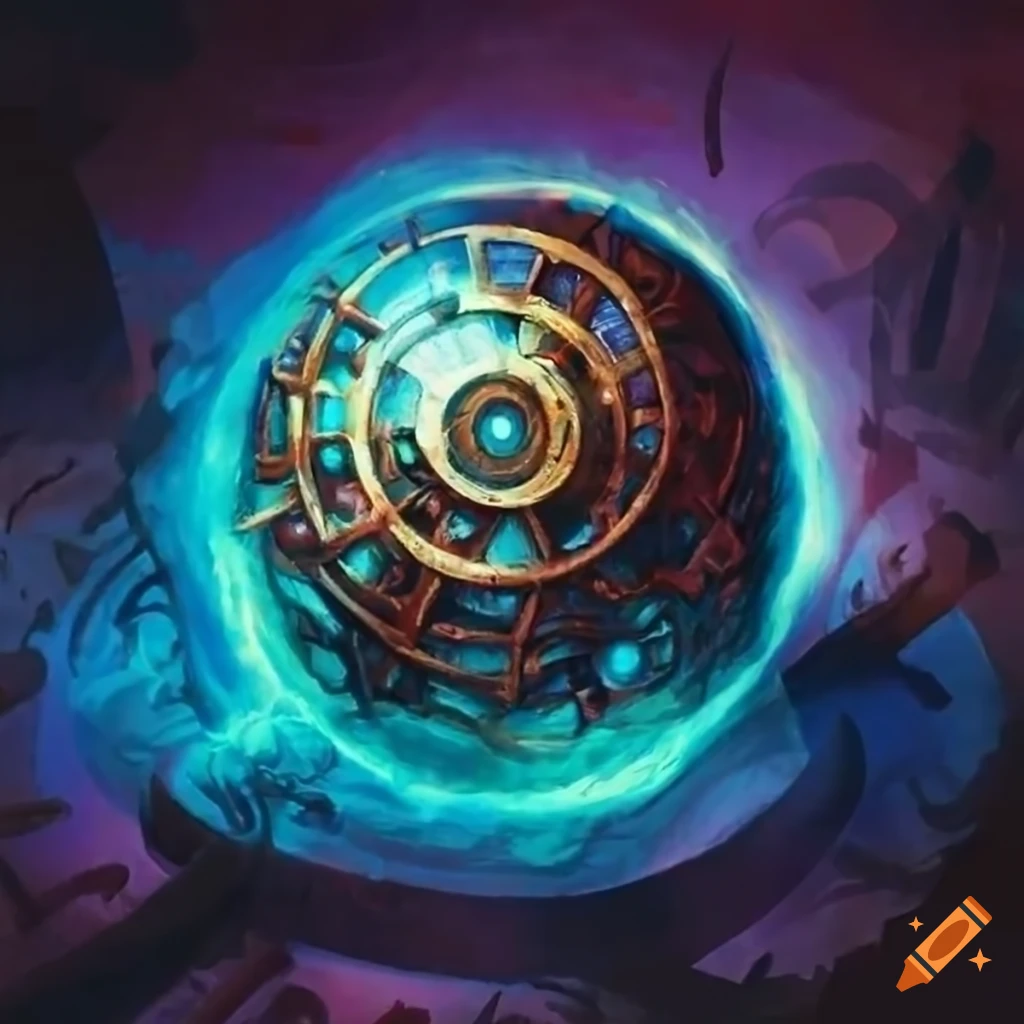 Mechanical sphere artwork from magic: the gathering