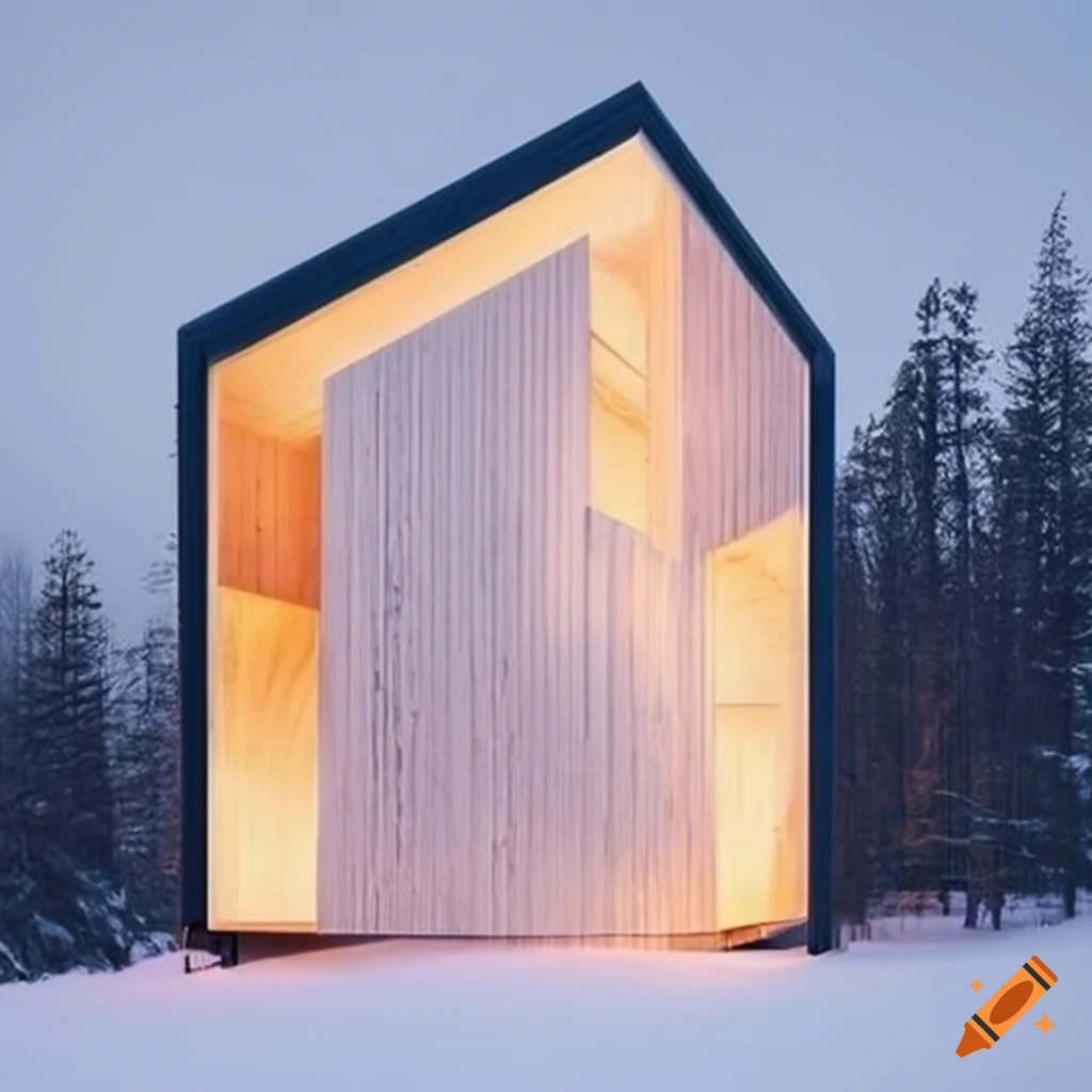 Norwegian minimalist cabin architecture on Craiyon
