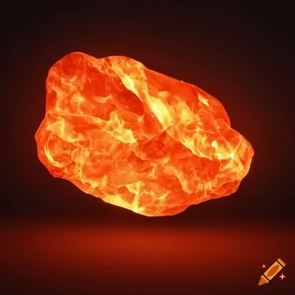 Glowing fire stone on Craiyon