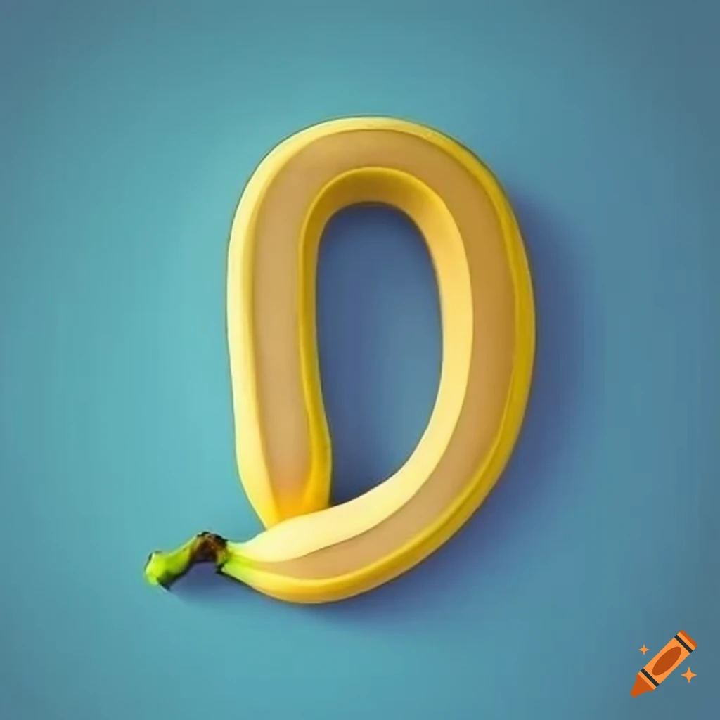 banana shaped like the letter P