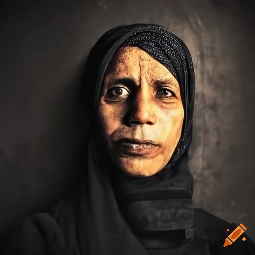 Portrait Of A Refugee Seeking Safety