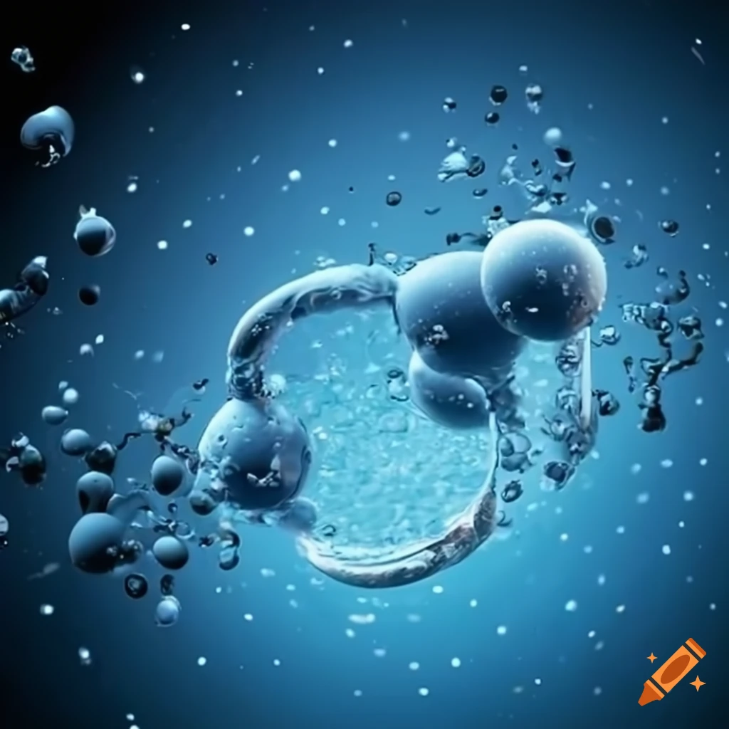 Molecular structure of water on craiyon