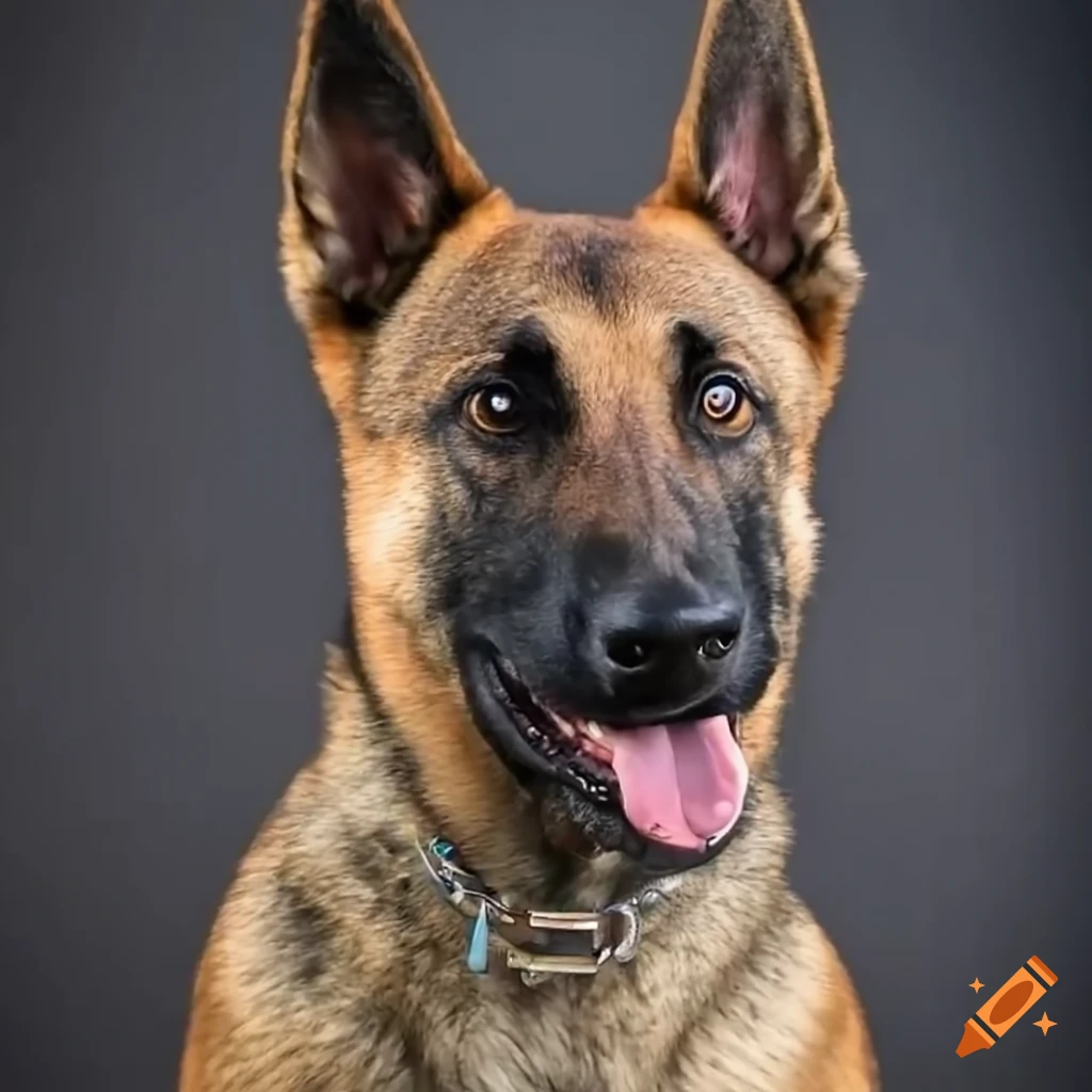Belgian Malinois And German Shepherd Mix Dog Without Eyes