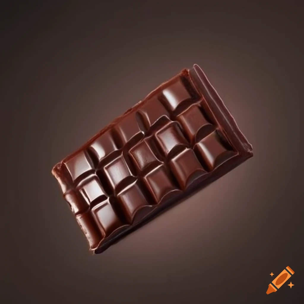 Dark chocolate bar on Craiyon