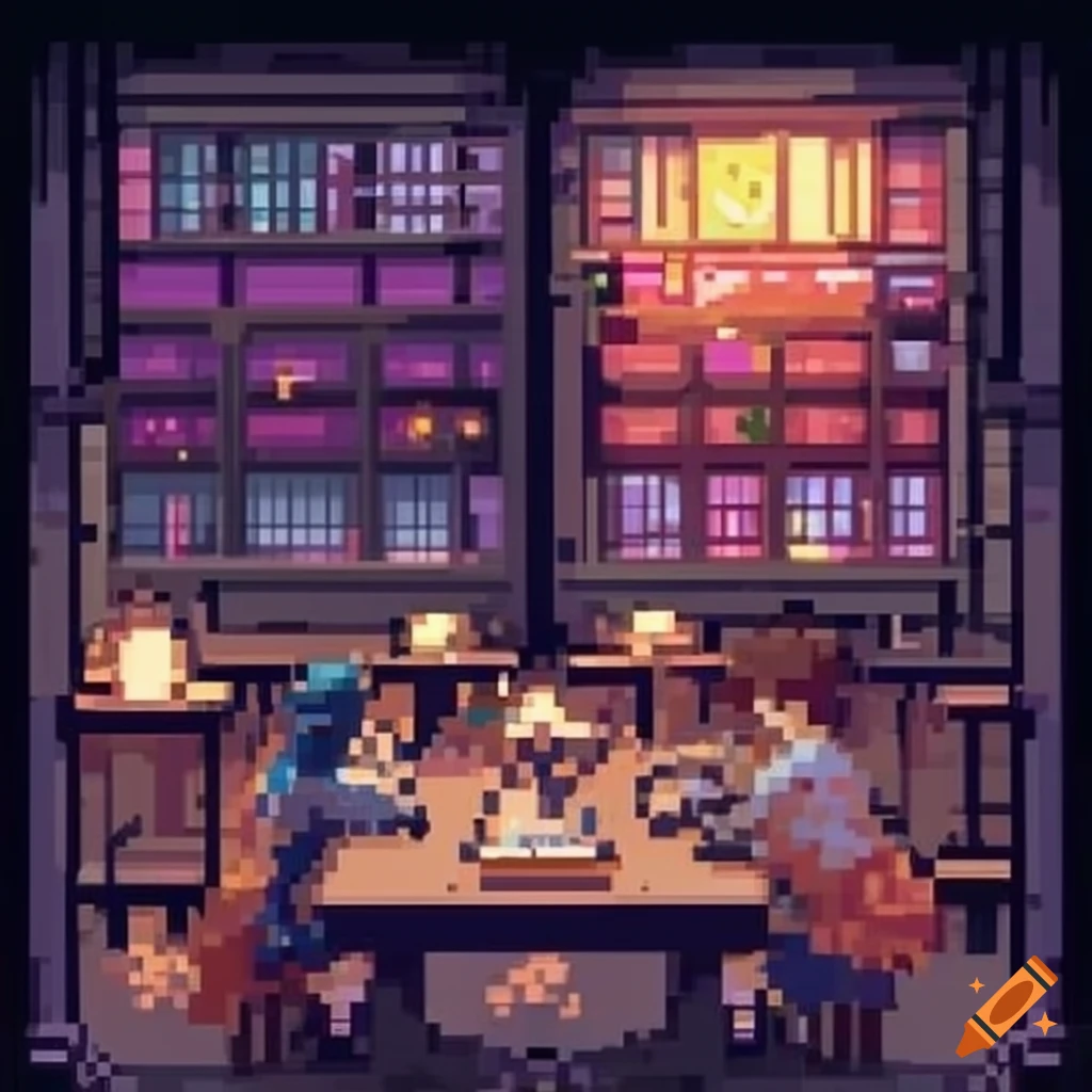 Pixel Art Of A Magical Book Cafe On Craiyon pixel-art-of-a-magical-book-cafe-on-craiyon