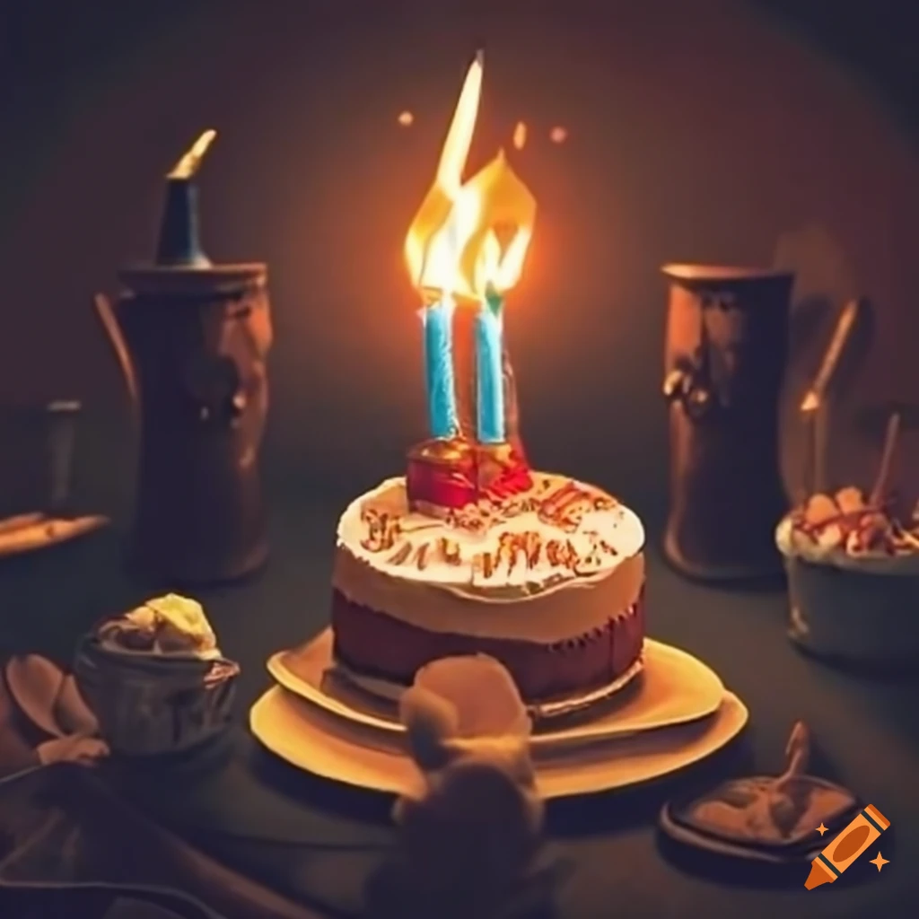 Birthday party celebration with les miserables theme on Craiyon