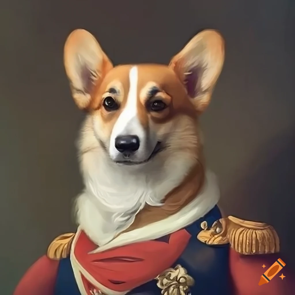 corgi dressed as Napoleon