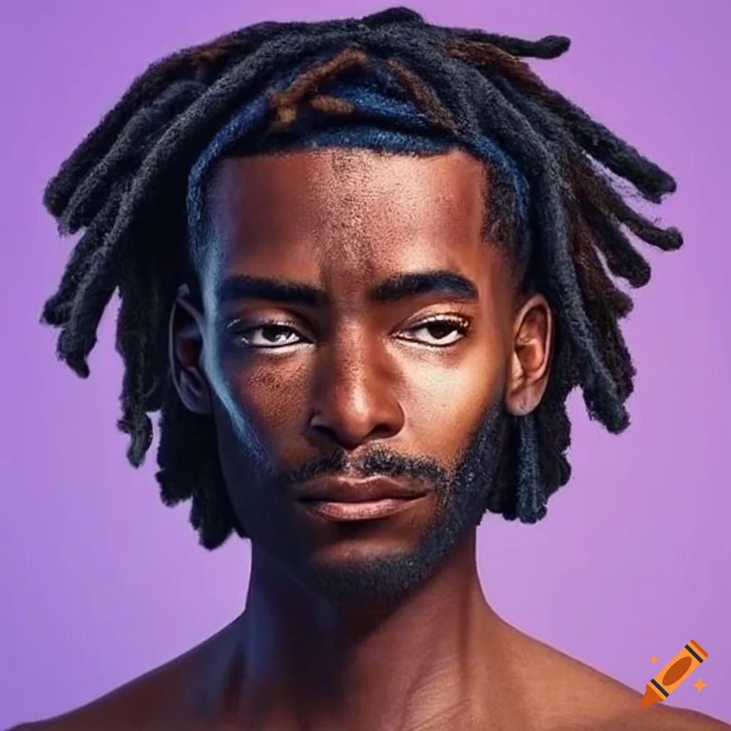 Portrait of a black man with short dreads on Craiyon