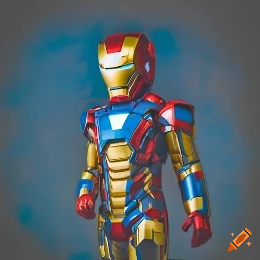 boy wearing Iron Man suit