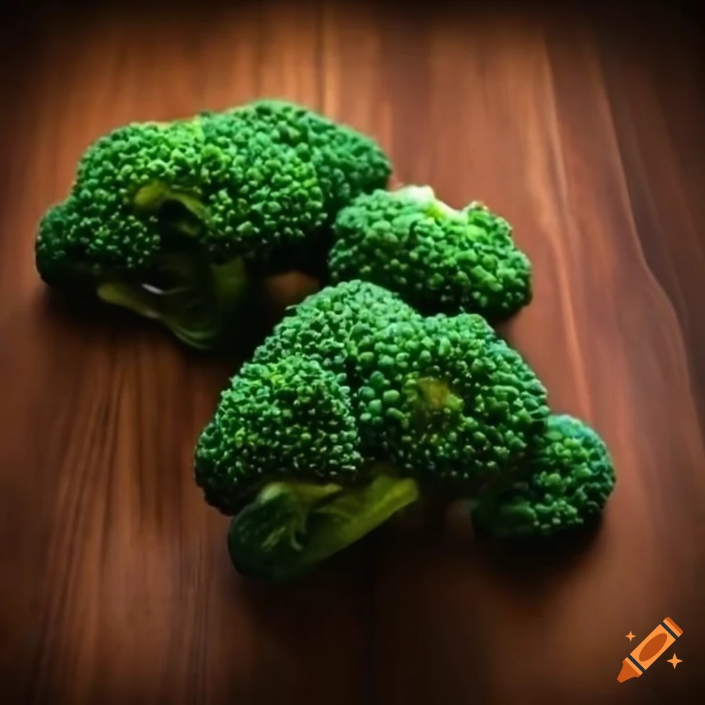 colorful background with a fresh broccoli