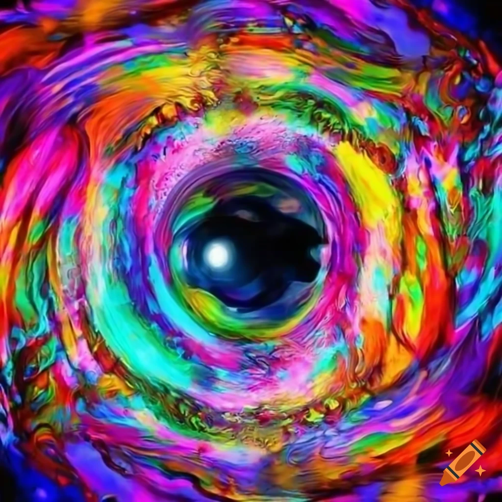 Astronaut in a colorful vortex on Craiyon