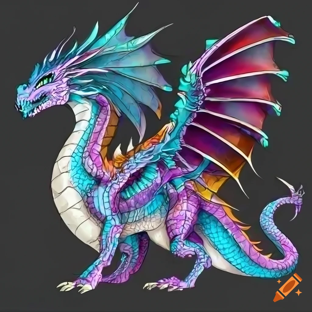 Detailed Side View Illustration Of A Dragon With Wings On Craiyon detailed-side-view-illustration-of-a-dragon-with-wings-on-craiyon