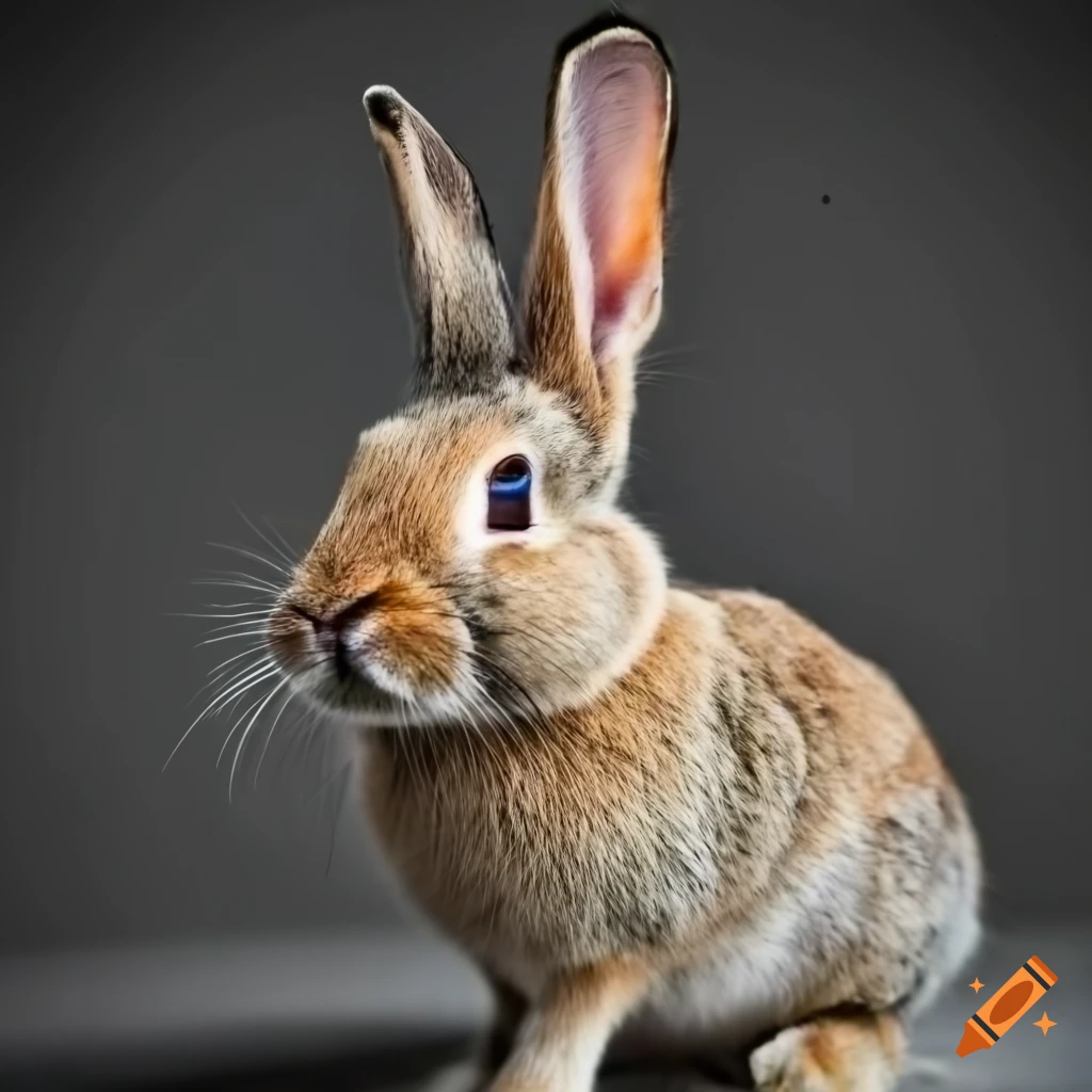 portrait of an old rabbit