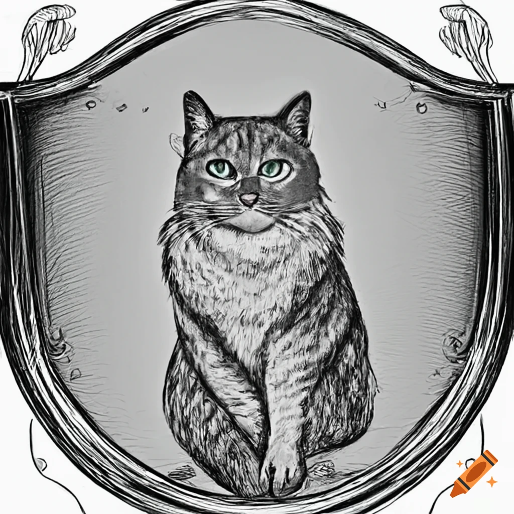 Cat with a shield on Craiyon