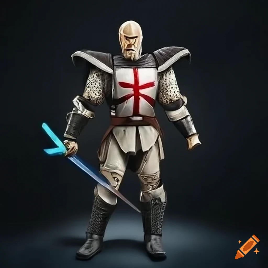 art of Nappa fusion Obi Wan Kenobi as templar knight