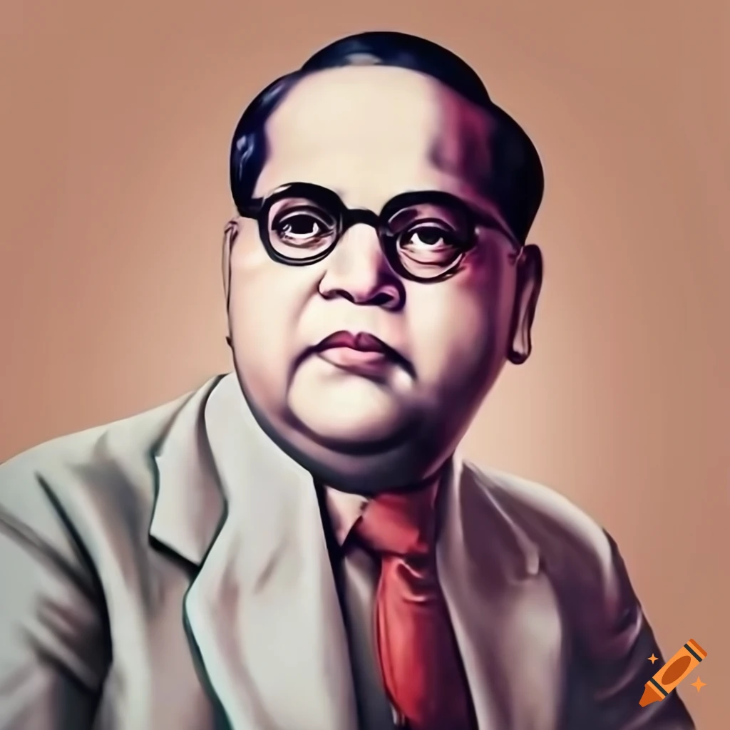 Dr. b.r. ambedkar writing the indian constitution on Craiyon