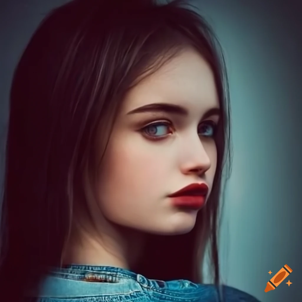 Stylish Girl In Jeans And Crop Top On Craiyon