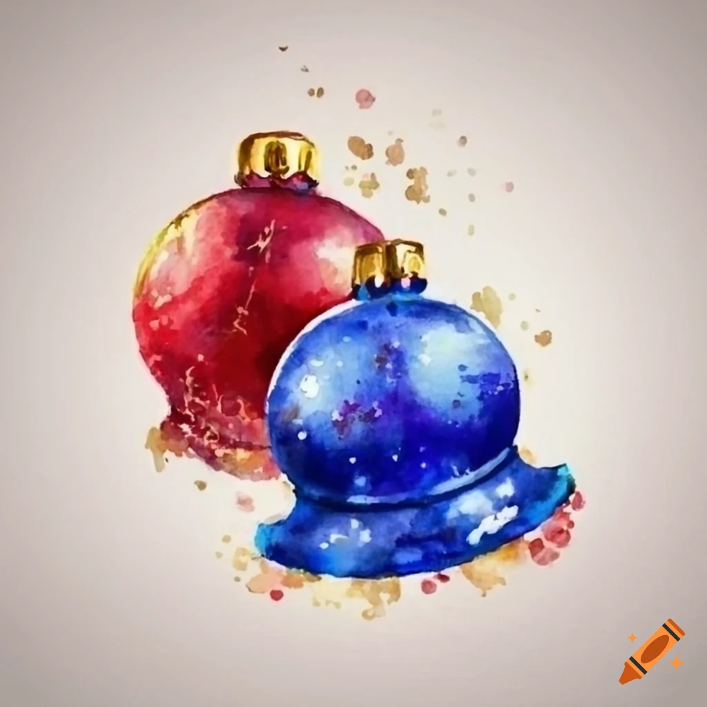 watercolor-christmas-bells-and-balls-on-craiyon