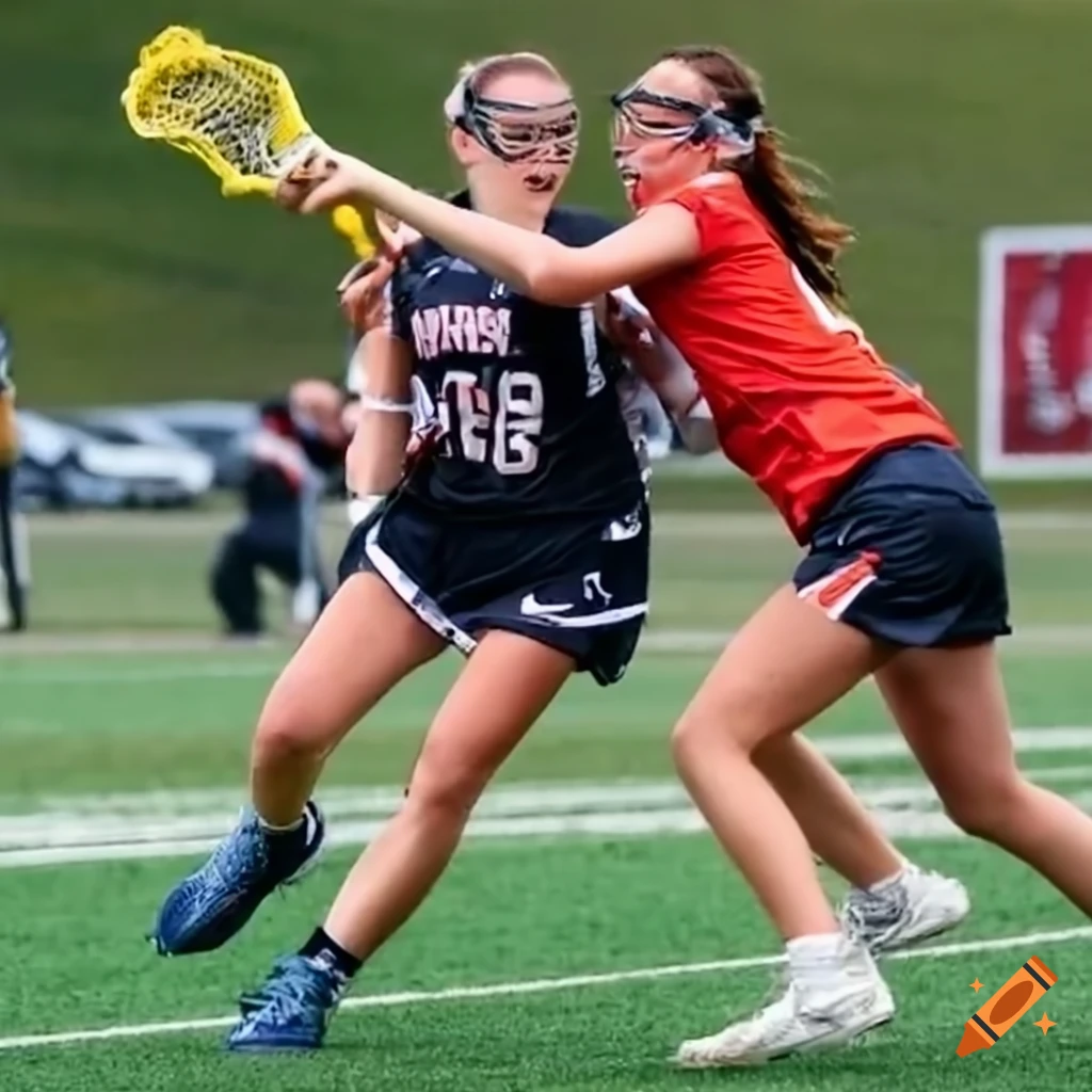 Women's lacrosse player in action