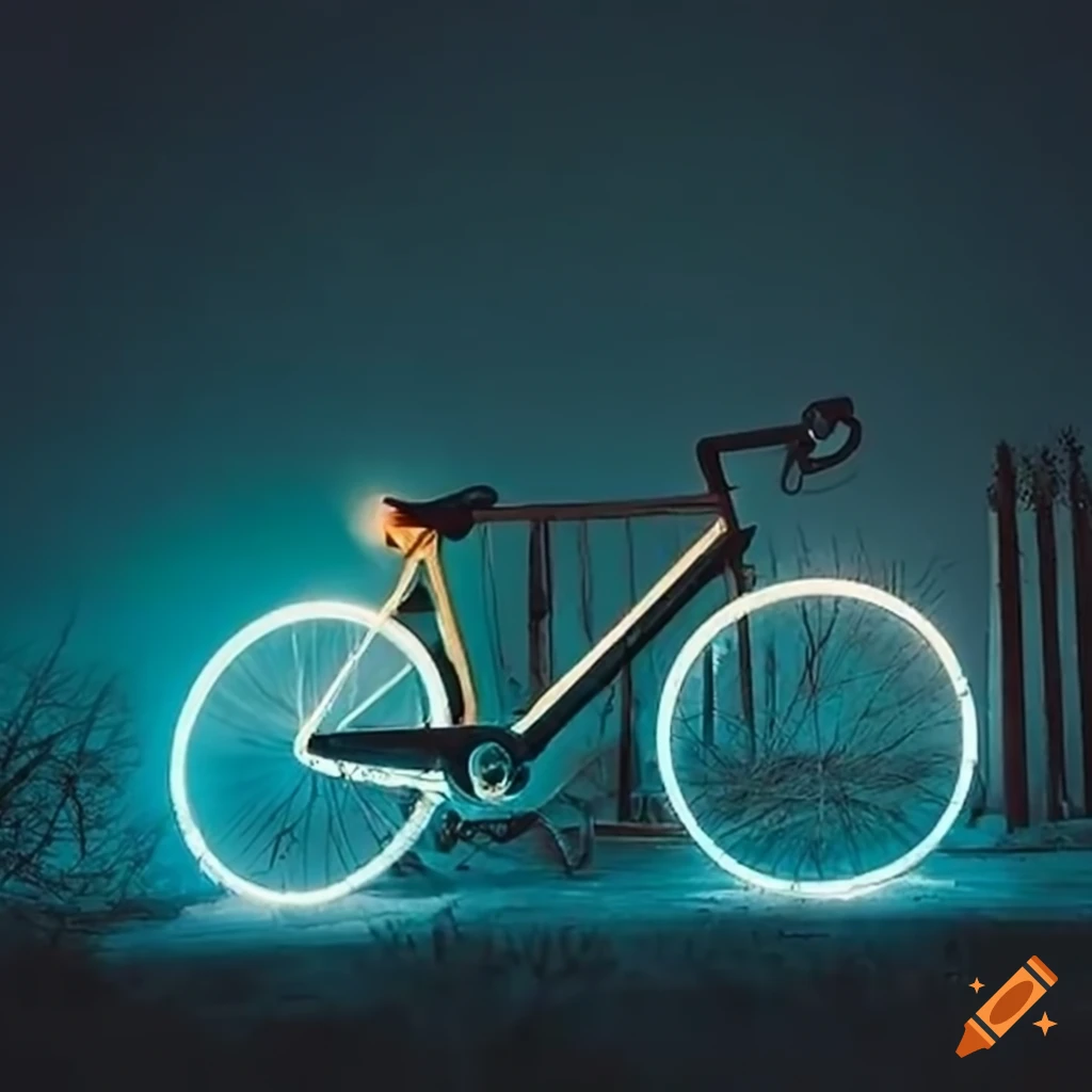 Bike With Glowing Lights Outside A House On Craiyon bike-with-glowing-lights-outside-a-house-on-craiyon