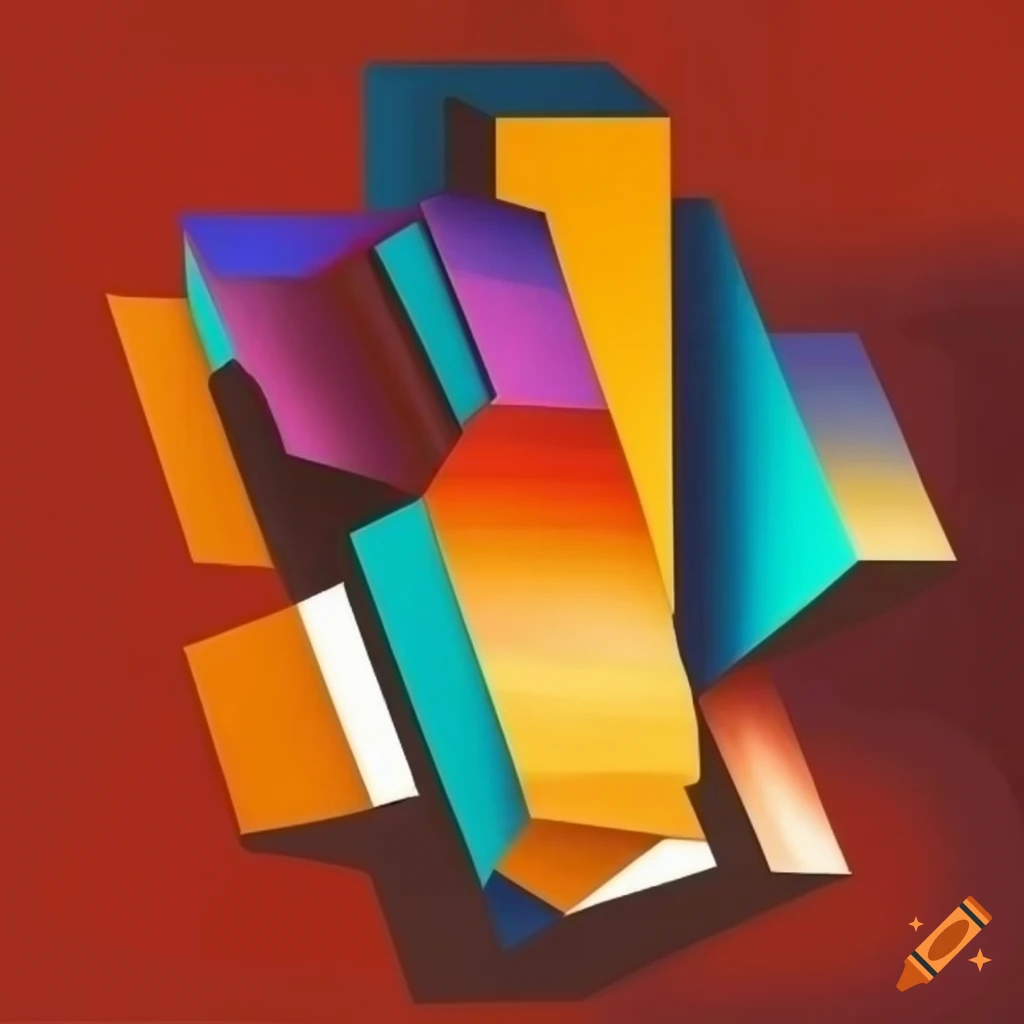 Book cover design inspired by Cubism on Craiyon