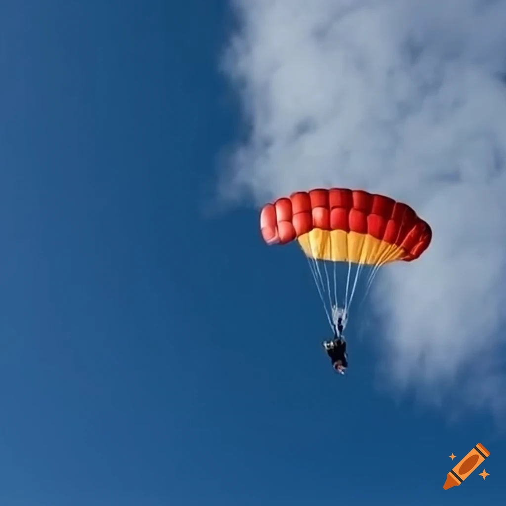 Parachute jumping from an airplane on Craiyon