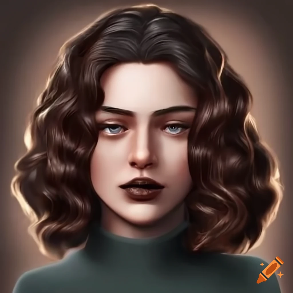 Darkhaired woman protagonist of a fantasy novel