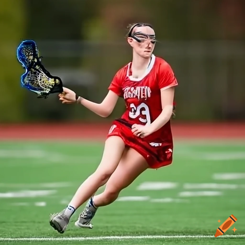 Women's lacrosse player in action