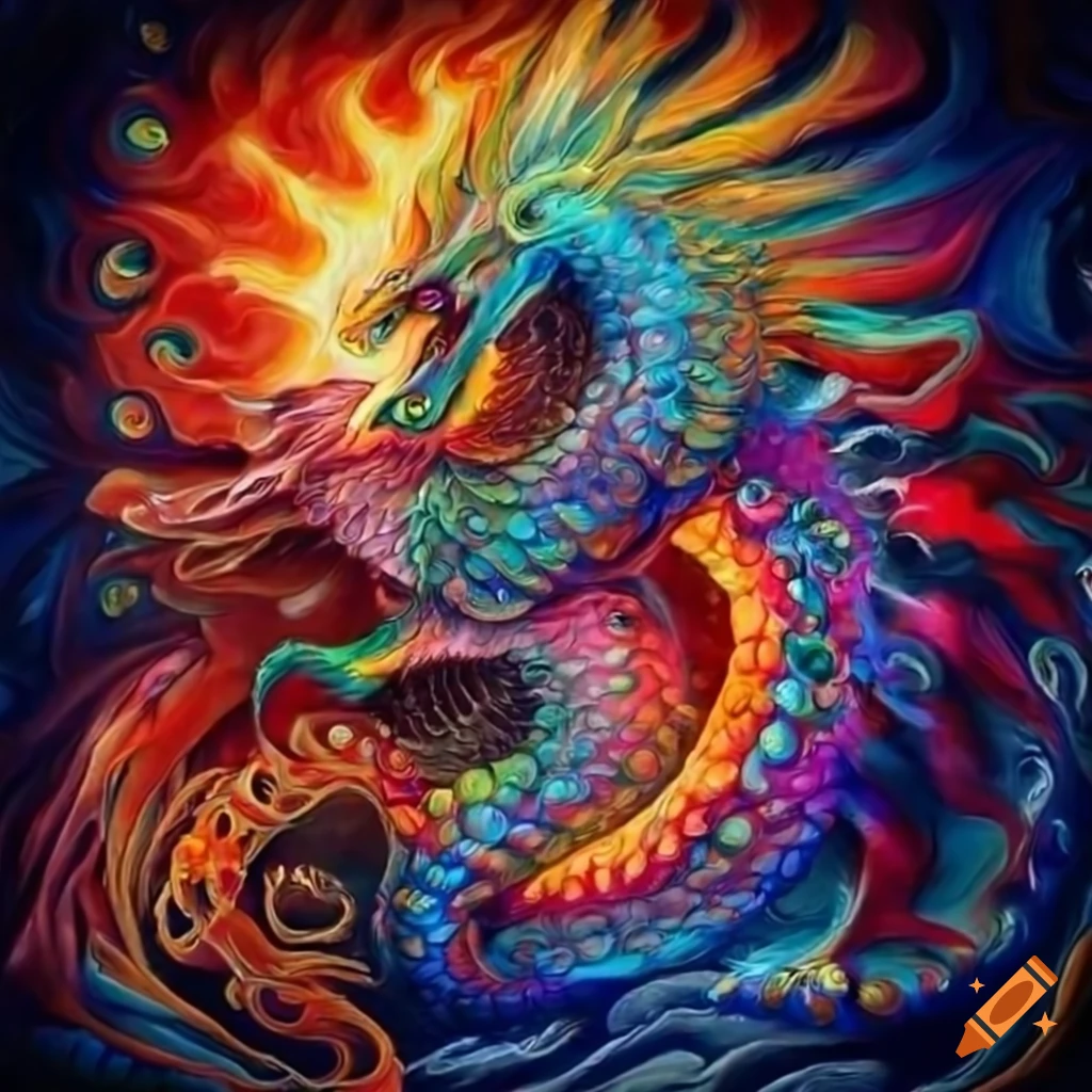 Intricate mythical creature design