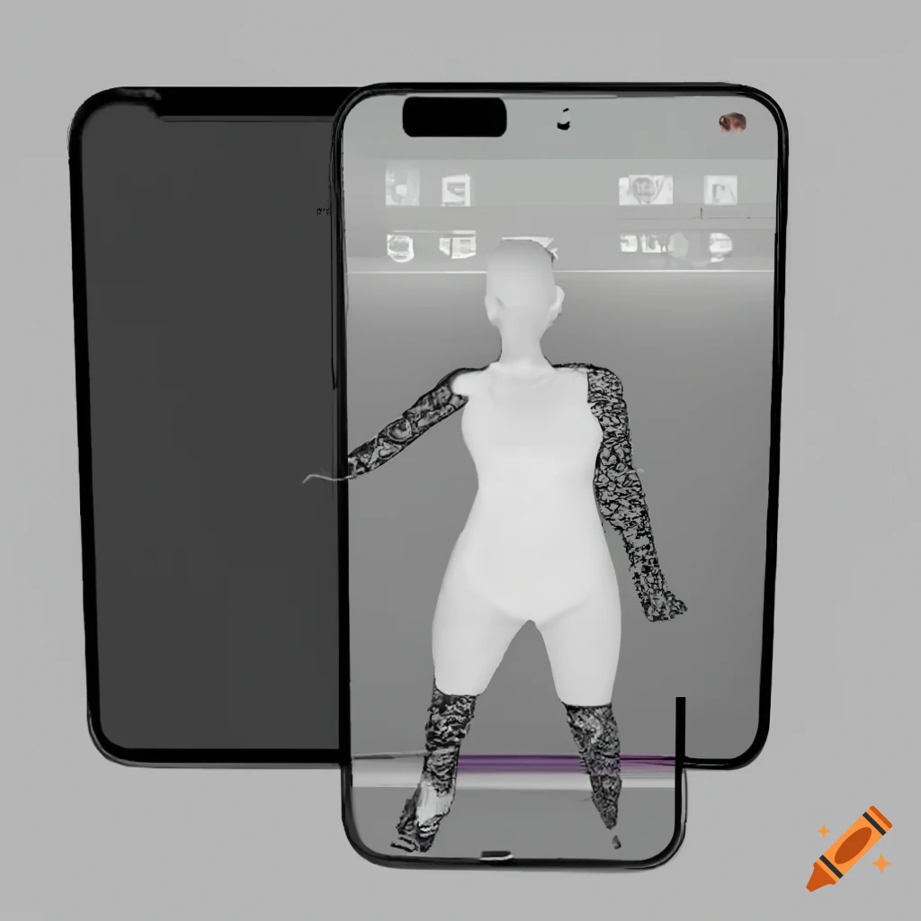 graphic for a mobile app creating virtual 3D avatars