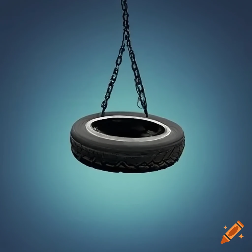 tire swing hanging from a tree